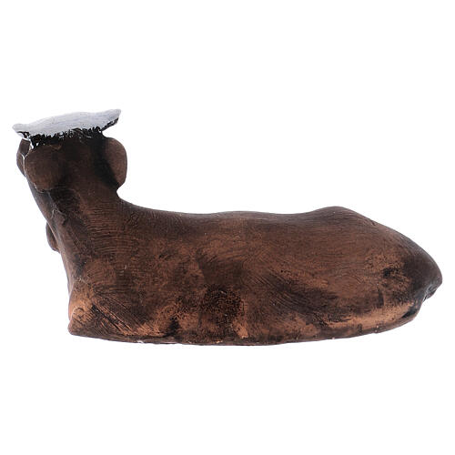 Bue presepe napoletano 8 cm terracotta 2