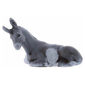 Asinello presepe napoletano 8 cm terracotta
