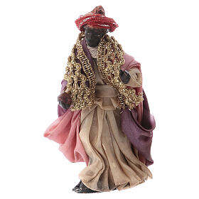 Rey Mago Moreno 8 cm terracota belén napolitano