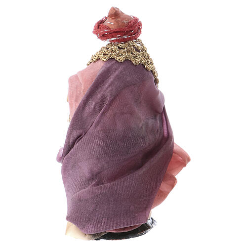 Moor Magi Statue, 8 cm terracotta Neapolitan nativity scene 2