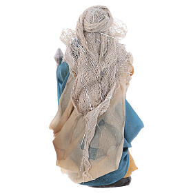 Rei Mago branco 8 cm presépio napolitano em terracota