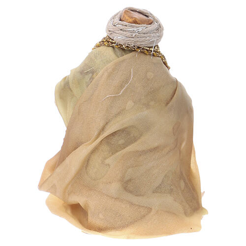 Kneeling Wise Man Gold Figurine, 8 cm terracotta Neapolitan nativity scene 2