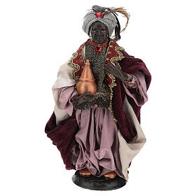 Re Magio Moro 30 cm presepe napoletano terracotta