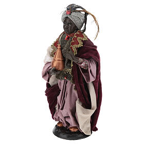 Re Magio Moro 30 cm presepe napoletano terracotta