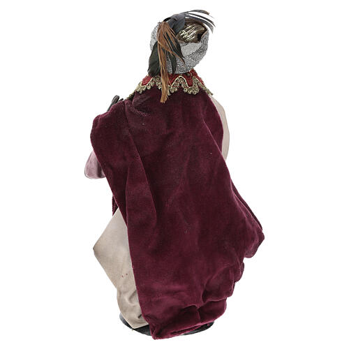 Re Magio Moro 30 cm presepe napoletano terracotta 3