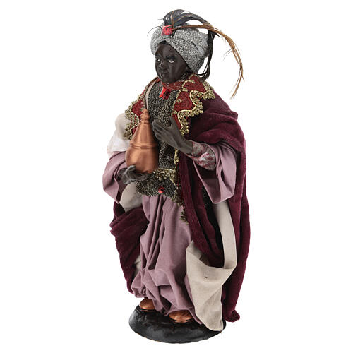 Black Wise Man 30 cm Neapolitan terracotta nativity scene 2