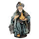 Kneeling Wise Man Blue Robes 30cm Neapolitan Nativity Scene Terracotta s1