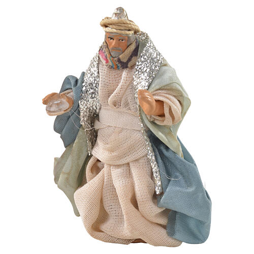 White Wise King, 6 cm Neapolitan Nativity, terracotta 2