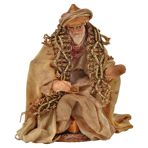 Rei Mago ajoelhado terracota presépio napolitano de 6 cm 1