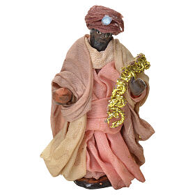Re Magio Moro presepe napoletano 6 cm terracotta