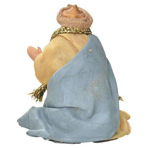 Re Magio in ginocchio presepe napoletano 6 cm terracotta 2