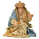 Re Magio in ginocchio presepe napoletano 6 cm terracotta s1