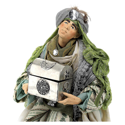 Rey Mago 45 cm de rodillas belén napolitano 1