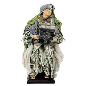 Roi Mage à genoux pour crèche napolitaine 45 cm