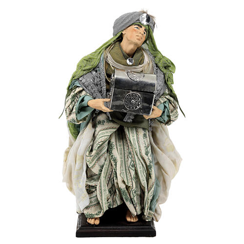 Klęczący Król Mędrzec - figurka do szopki neapolitańskiej 45 cm 2