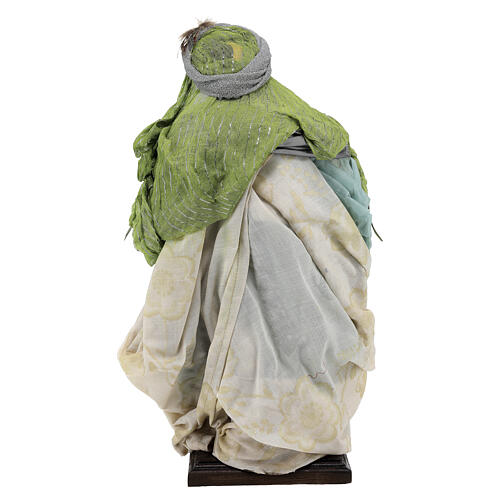 Klęczący Król Mędrzec - figurka do szopki neapolitańskiej 45 cm 5