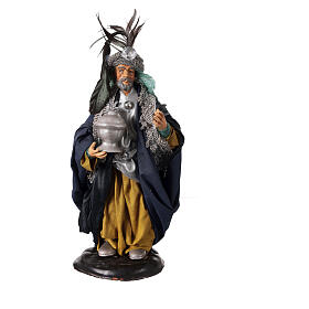 Presepe napoletano Re Magio Bianco 18 cm terracotta