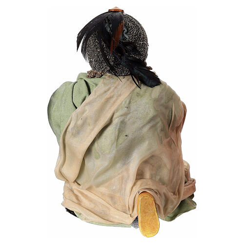 Roi Mage agenouillé pour crèche napolitaine 18 cm terre cuite 5