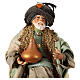 Presepe napoletano Re Magio in ginocchio 18 cm terracotta s2