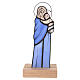 Virgin Mary with Child coloured glass tabletop figure, 7.5x3.5x3 in s1