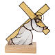 Jesus na Via do Calvário vidro colorido de mesa 15x8x7 cm s1