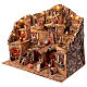 Presepe napoletano completo statue 10 cm fontana mulino luci 80X100X60 cm s7