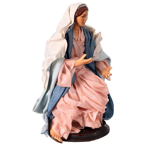 Statua Maria presepe napoletano 18 cm terracotta 4