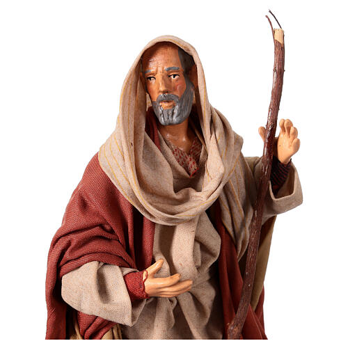 San Giuseppe statuina presepe napoletano 18 cm terracotta 2