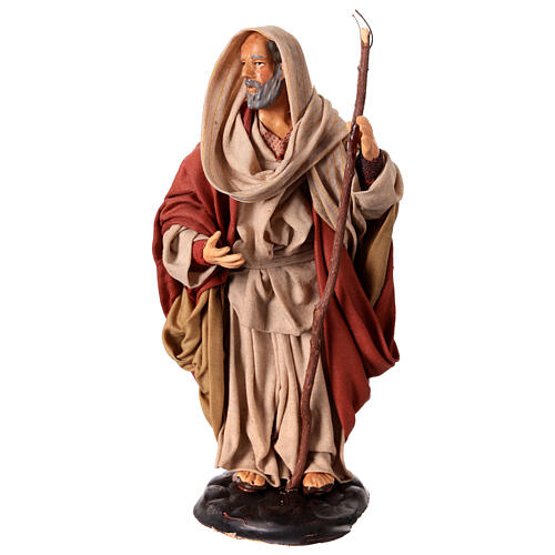 San Giuseppe statuina presepe napoletano 18 cm terracotta 3
