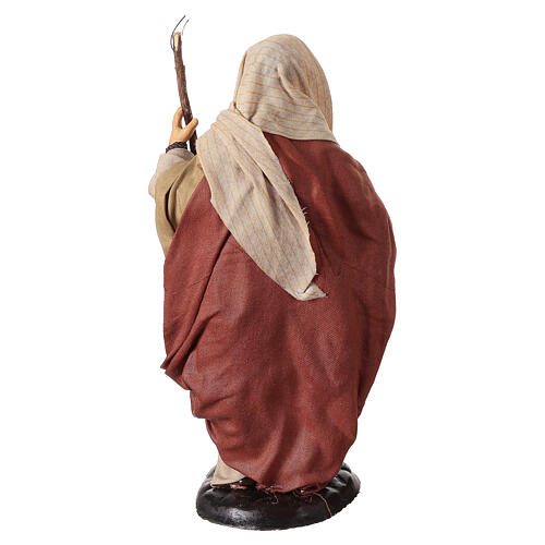 San Giuseppe statuina presepe napoletano 18 cm terracotta 5