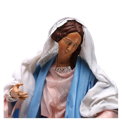 Natività stile 700 presepe napoletano 35 cm in terracotta 3