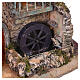 Ambientazione presepe Napoli 8-10 cm 45x50x30 cm luci mulino ad acqua funzionante s2