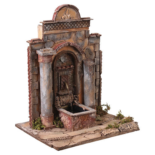 Cork fountain for 12-14 cm Neapolitan Nativity Scene, 45x35x27 cm 4