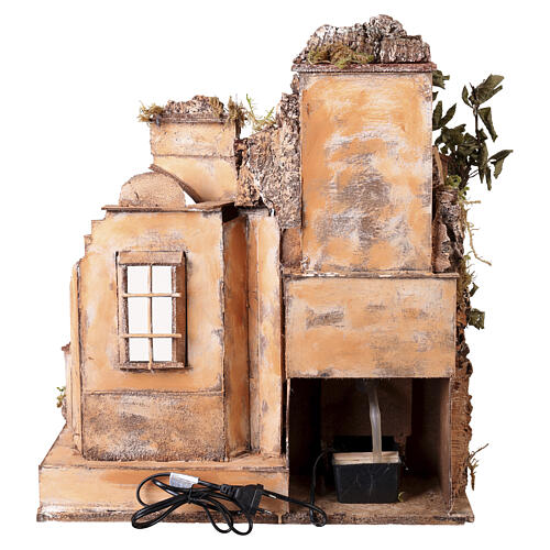 Temple avec fontaine et fenêtre 55x50x35 cm crèche napolitaine 10-12 cm 9