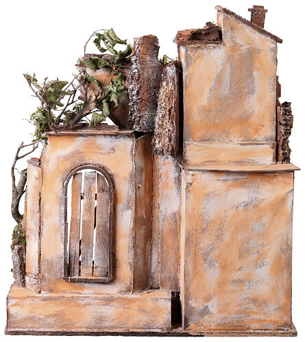 Small village with ruined facade for 12-14 cm Neapolitan Nativity Scene, 55x50x30 cm 8