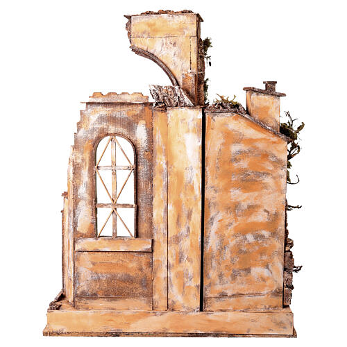 Templo con puerta y ventana 75x40x40 cm belén napolitano 23-30 cm 9