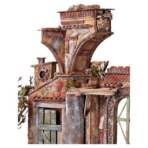 Świątynia z drzwiami i oknem, 75x40x40 cm - do szopki neapolitańskiej 23–30 cm 6