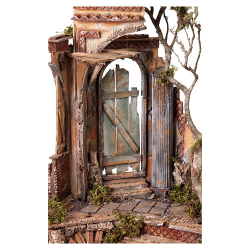Templo base redonda con puerta 60x30 cm belén napolitano 16-20 cm 2