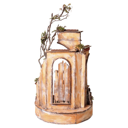 Templo base redonda con puerta 60x30 cm belén napolitano 16-20 cm 5