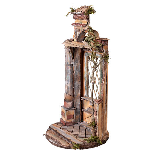 Scenografia z okrągłą podstawą z kolumną, 55×25 cm - szopka neapolitańska 16-20 cm 4