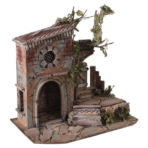 Casa con arco 25x30x20 cm belén napolitano 8-10 cm 3