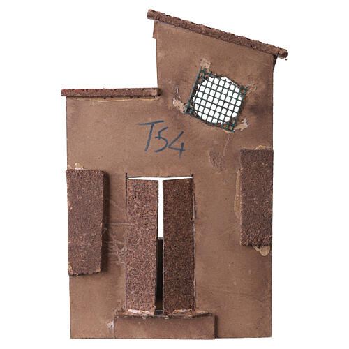 Balcón tejado inclinado corcho 30x20x5 cm belén napolitano 10-12 cm 4