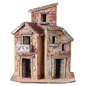 Cork house scene for Neapolitan Nativity, 20x15x12 cm, for 6-8 cm figures