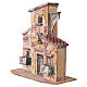 Casita corcho entrada central 20x20x10 cm belén napolitano 6-8 cm s2