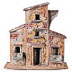 Domek z korka z wejściem centralnym, 20x20x10 cm - szopka neapolitańska 6–8 cm s1