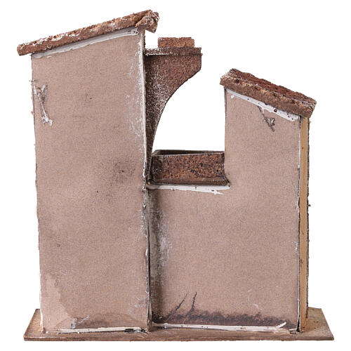 Domek z korka do szopki, dwa wejścia, 20×20×10 cm - szopka neapolitańska 6–8 cm 4