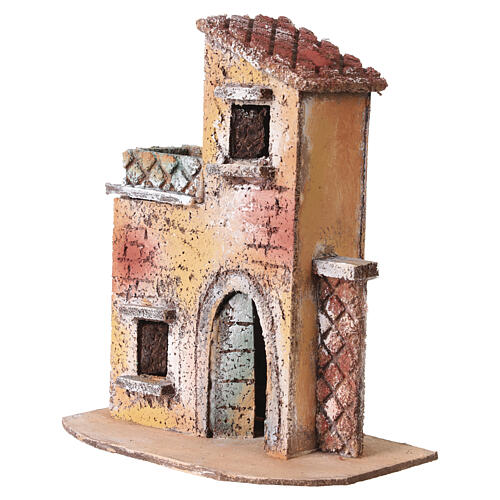 Haus für 6–8 cm Krippe im neapolitanischen Stil – 15×15×8 cm 2