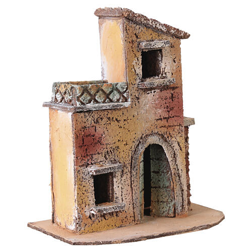 Haus für 6–8 cm Krippe im neapolitanischen Stil – 15×15×8 cm 3