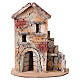 Antykowany domek z korka, 15x15x8 cm - do szopki neapolitańskiej 6–8 cm s1