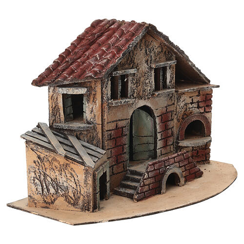 Casa de campo con horno 25x35x20 cm belén napolitano 4-6 cm 3